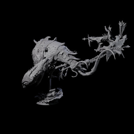 Sea Elf Piloting an Abyssal Lanternfish B Miniature for Dungeons and Dragons, Pathfinder or other TTRPGs