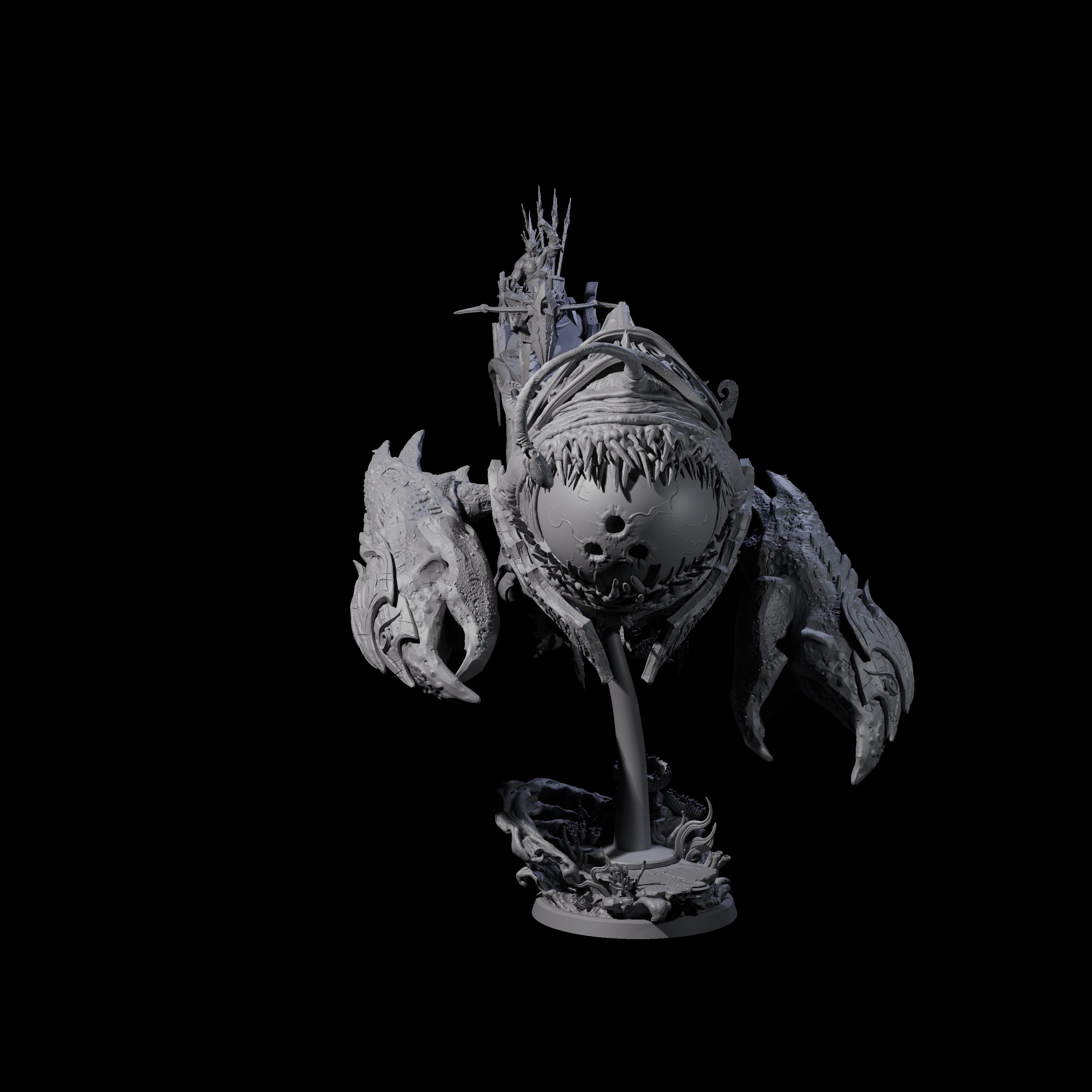 Sea Elf Piloting an Abyssal Lanternfish B Miniature for Dungeons and Dragons, Pathfinder or other TTRPGs