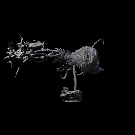 Sea Elf Piloting an Abyssal Lanternfish C Miniature for Dungeons and Dragons, Pathfinder or other TTRPGs