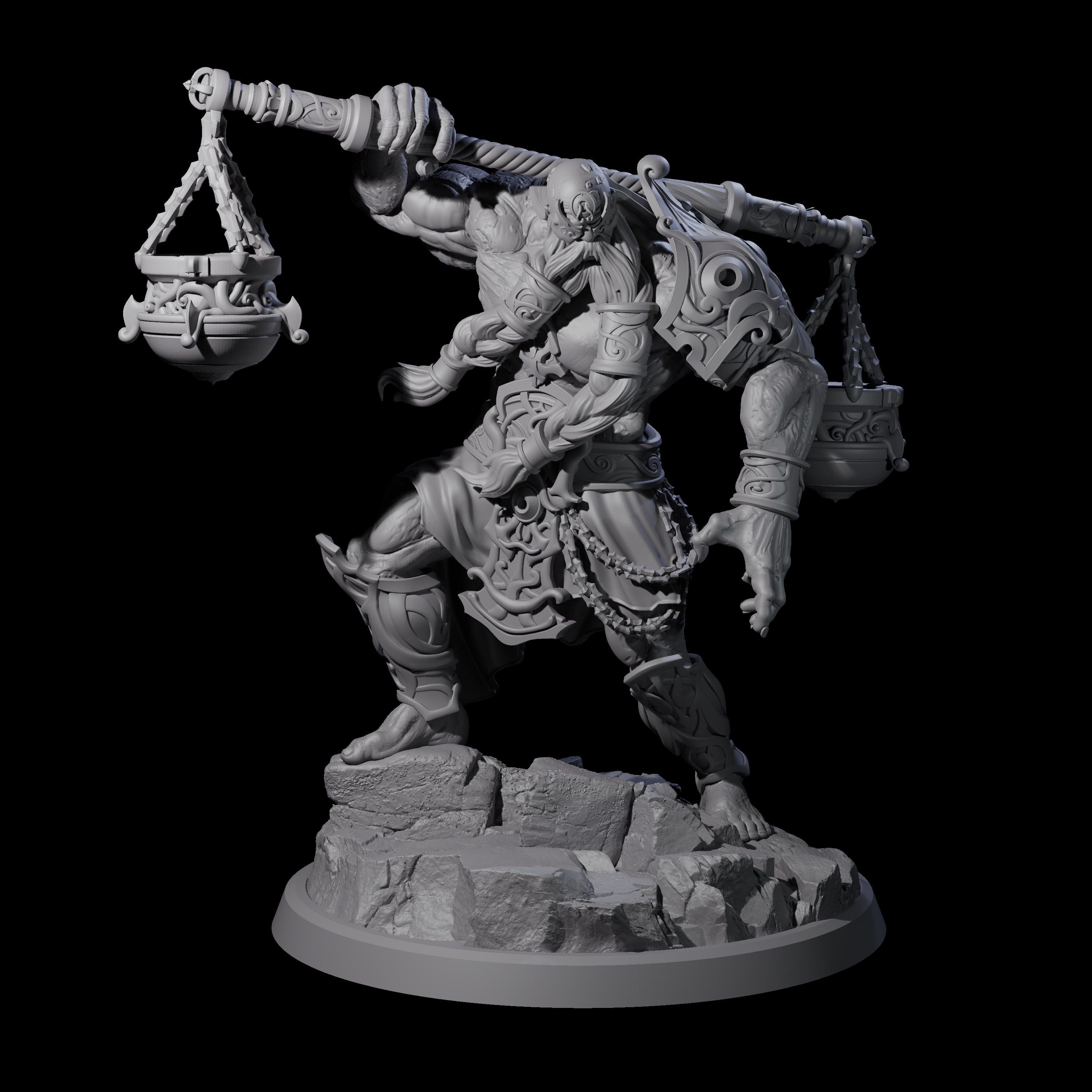 Sea Giant Sentinal A Miniature for Dungeons and Dragons, Pathfinder or other TTRPGs