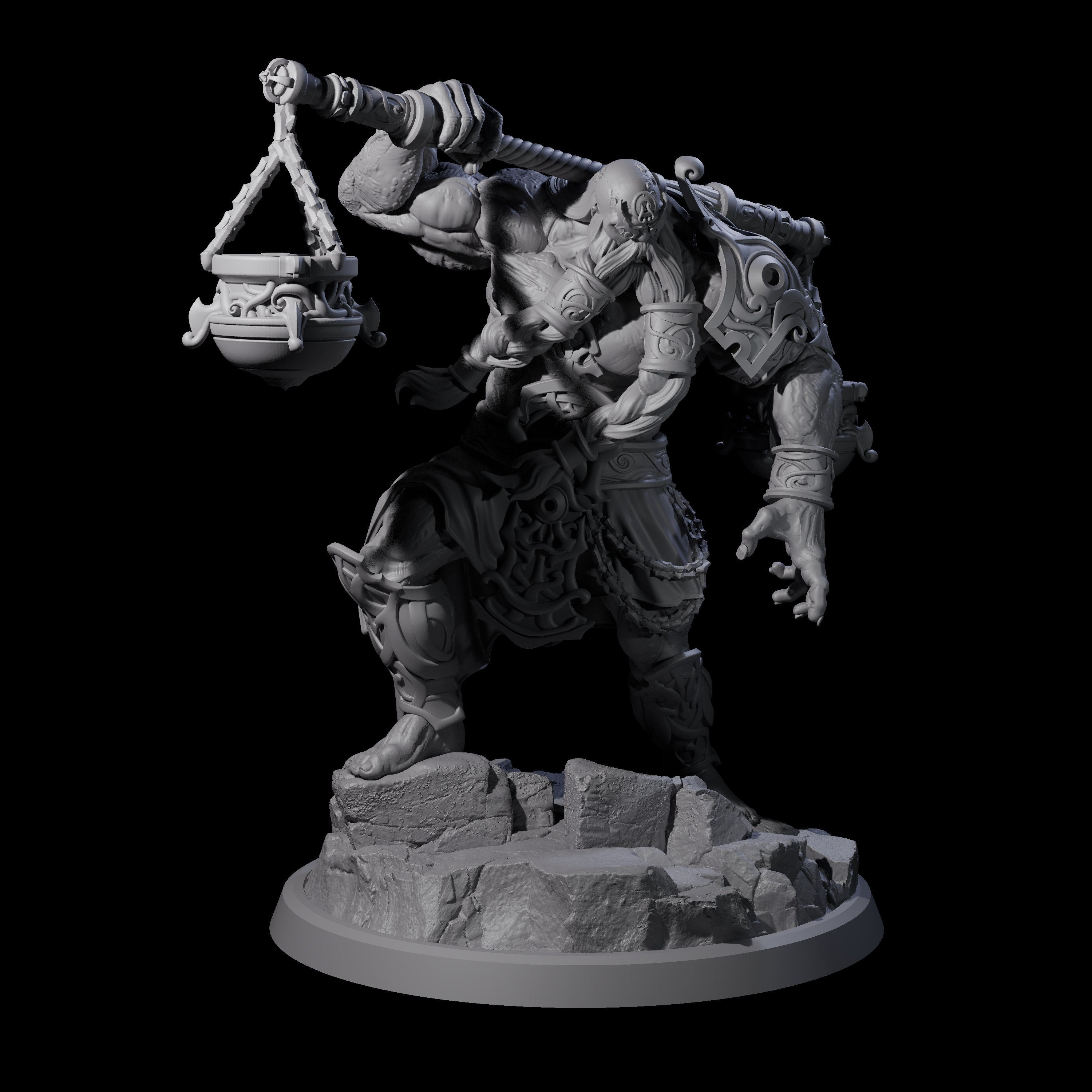 Sea Giant Sentinal A Miniature for Dungeons and Dragons, Pathfinder or other TTRPGs
