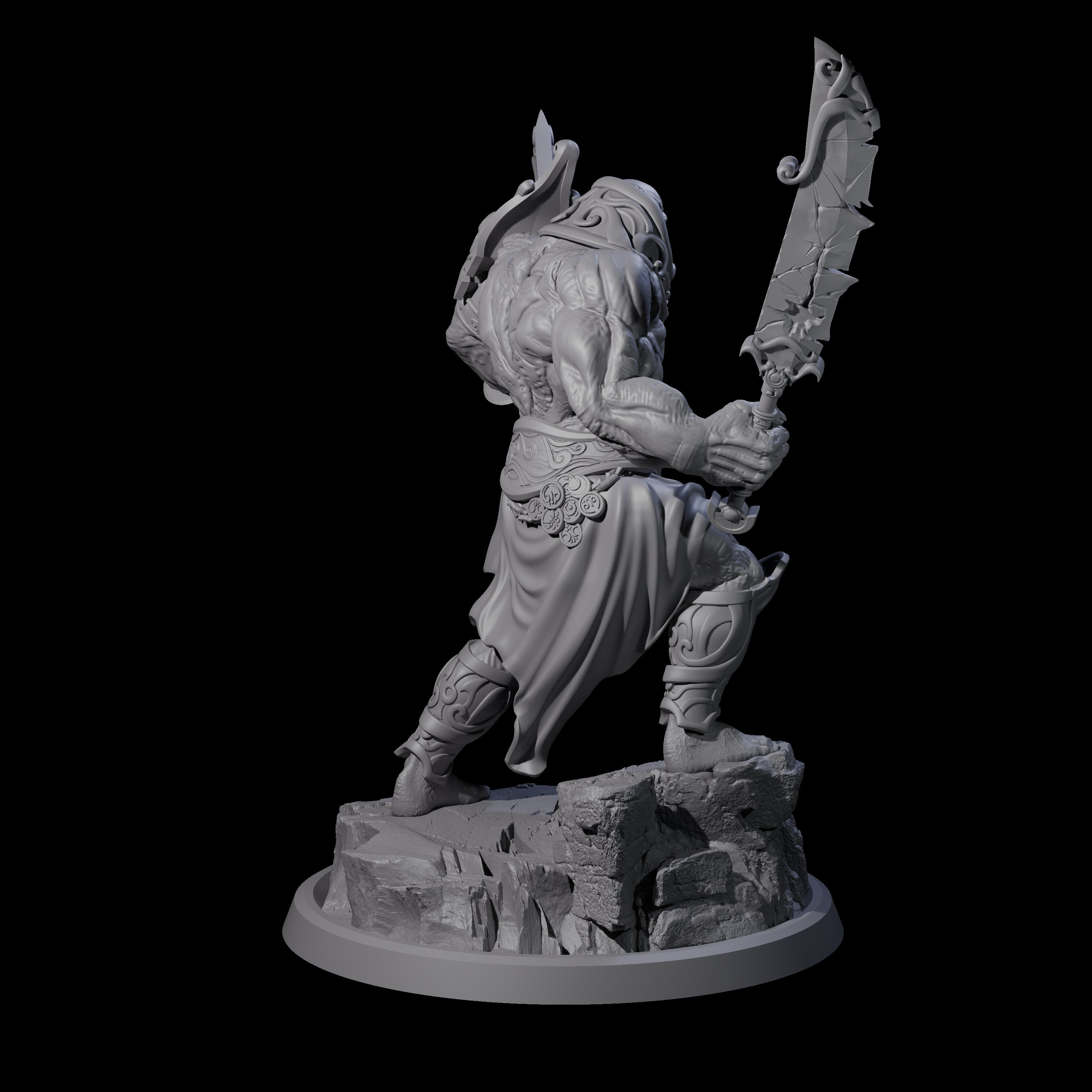 Sea Giant Sentinal C Miniature for Dungeons and Dragons, Pathfinder or other TTRPGs