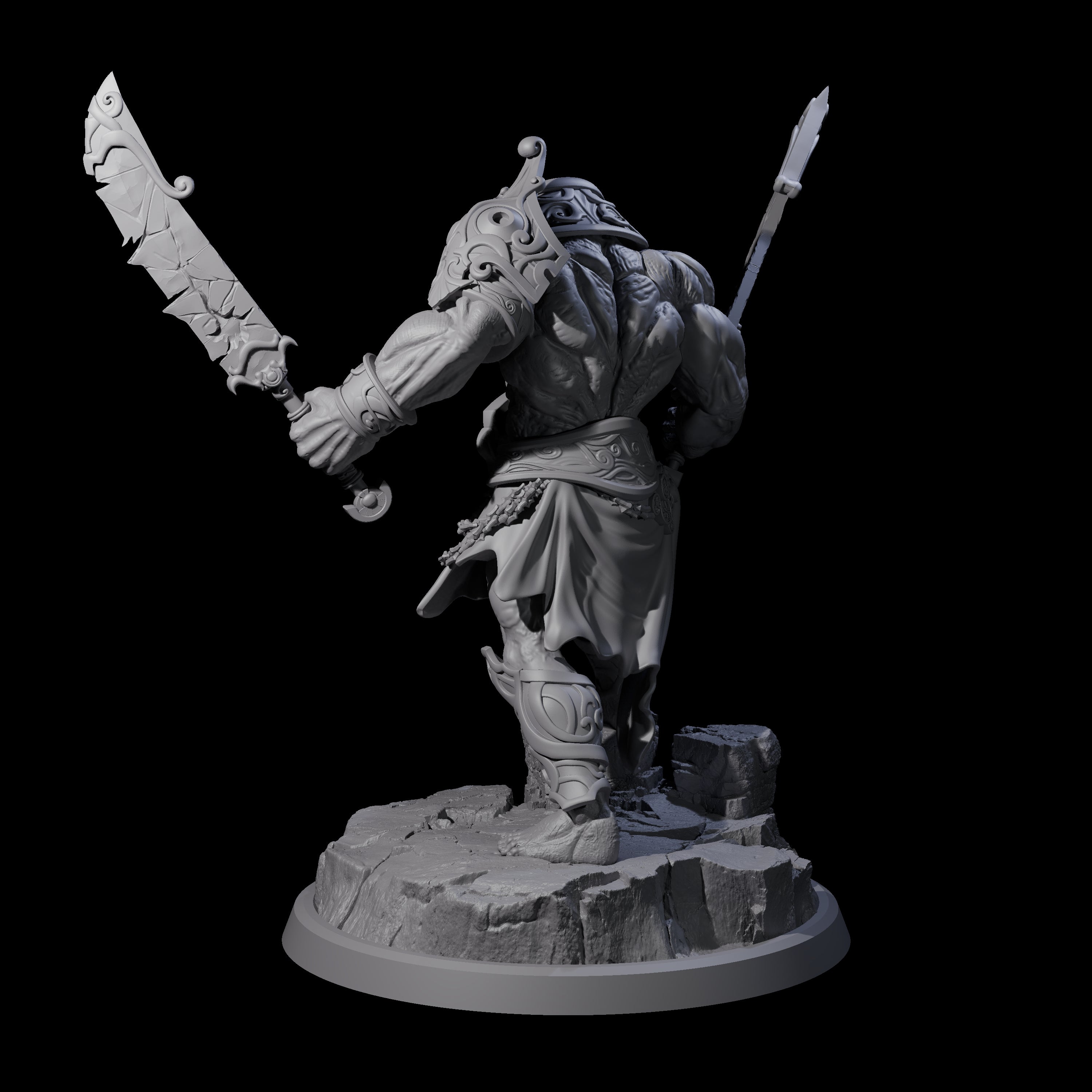 Sea Giant Sentinal C Miniature for Dungeons and Dragons, Pathfinder or other TTRPGs