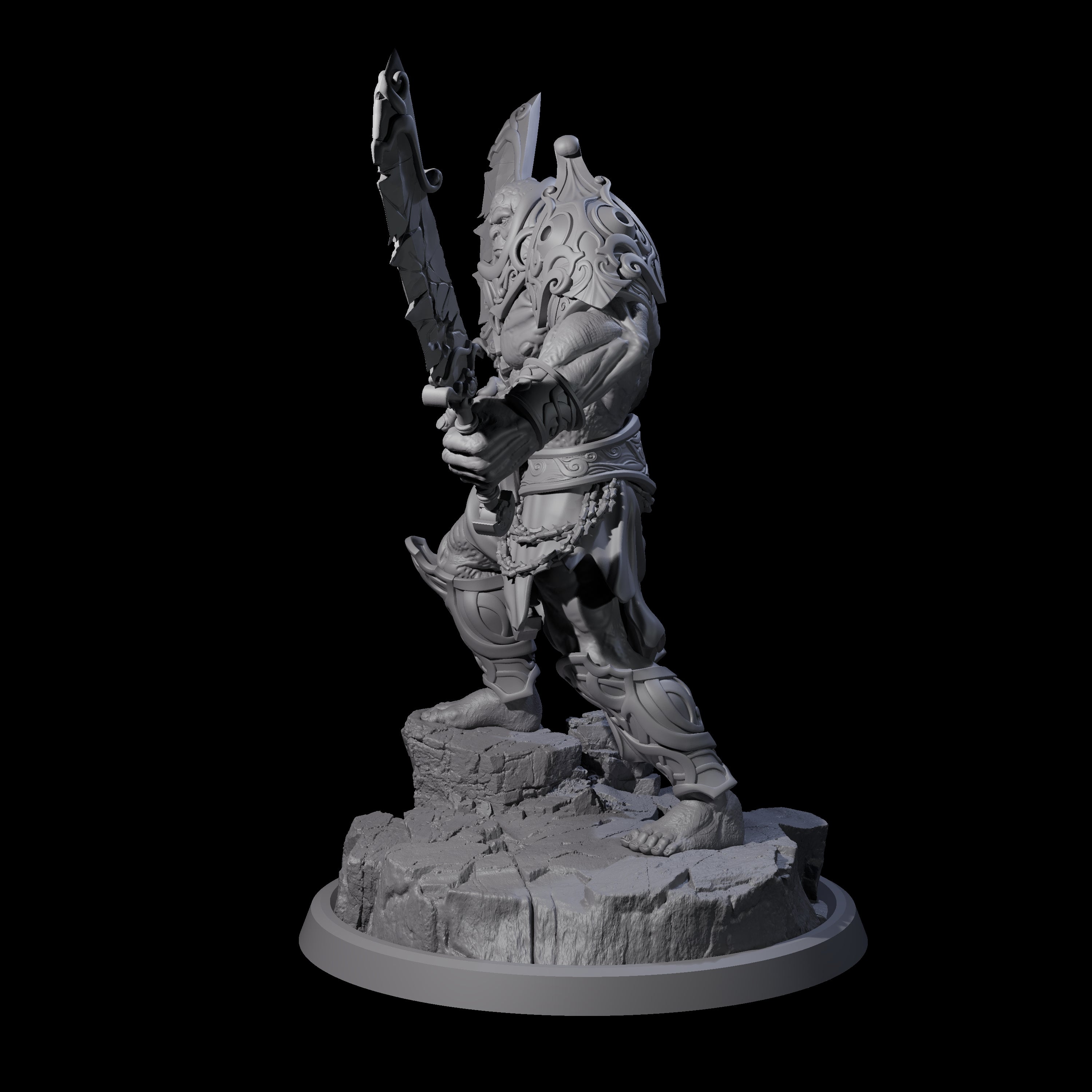 Sea Giant Sentinal C Miniature for Dungeons and Dragons, Pathfinder or other TTRPGs