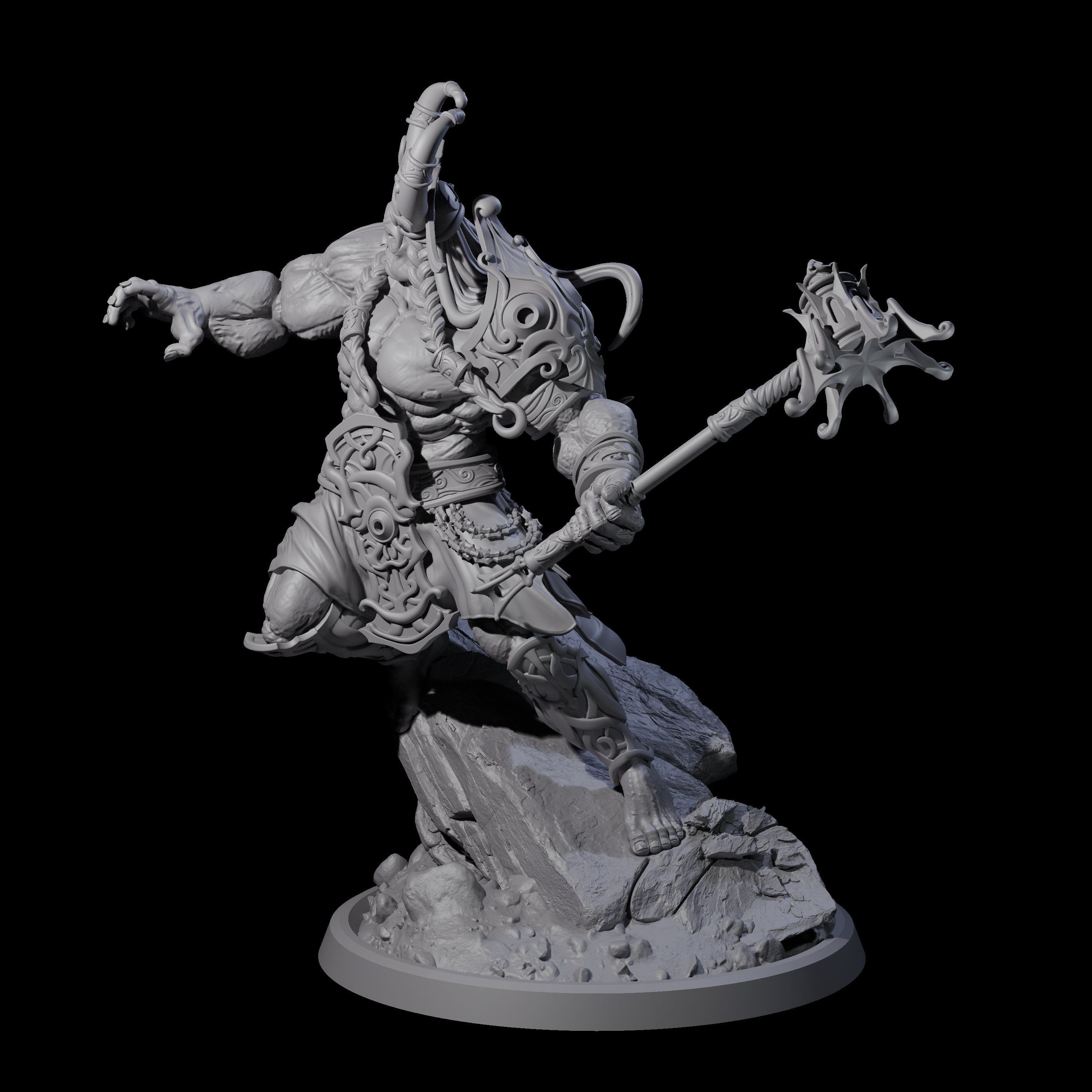 Sea Giant Sentinal D Miniature for Dungeons and Dragons, Pathfinder or other TTRPGs