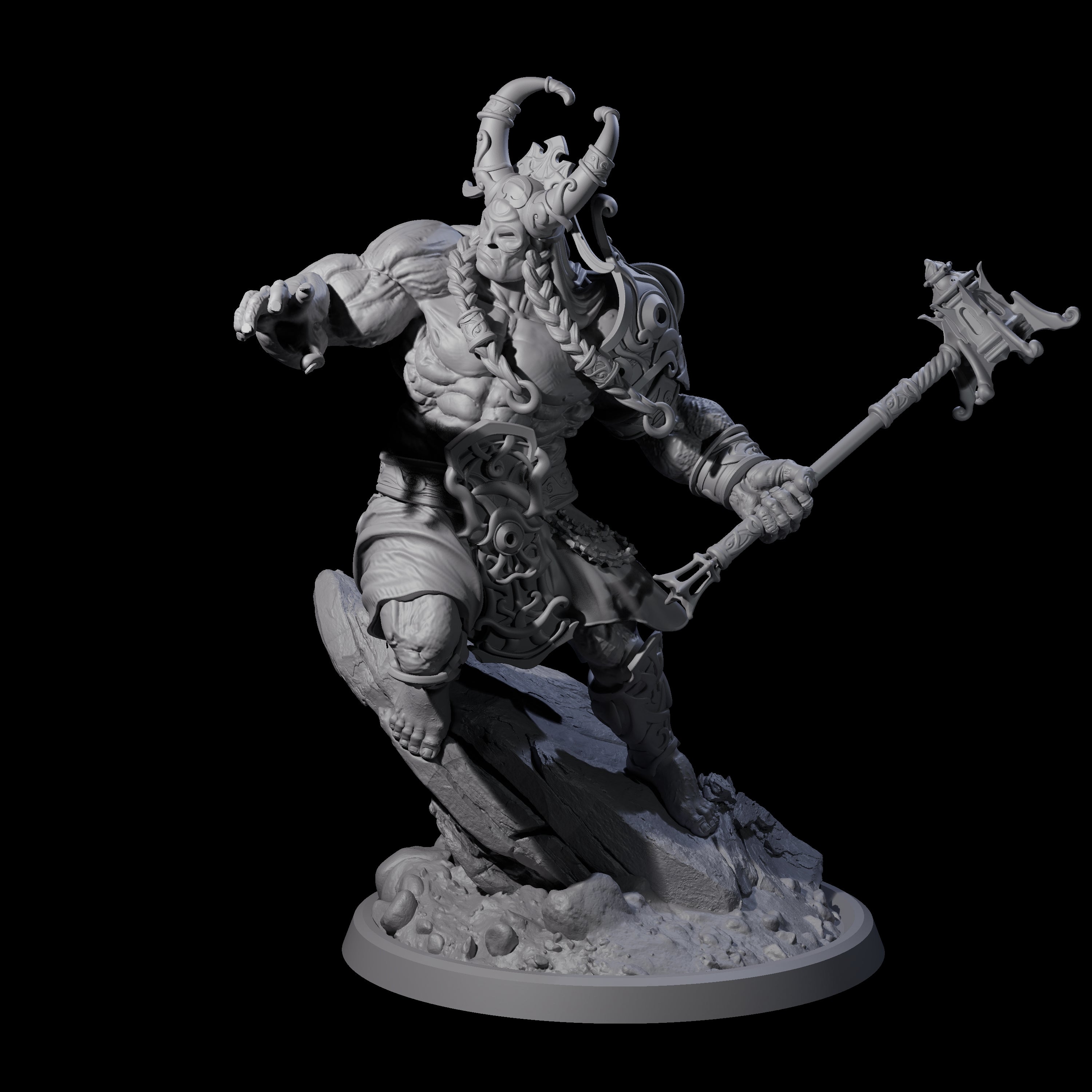 Sea Giant Sentinal D Miniature for Dungeons and Dragons, Pathfinder or other TTRPGs