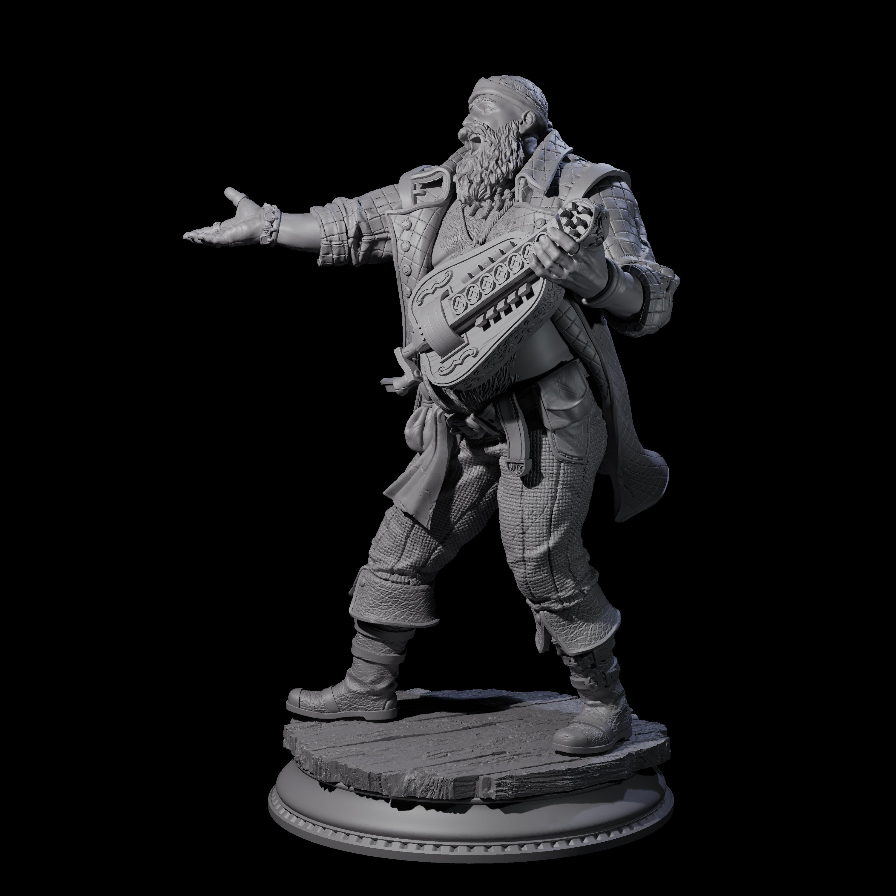 Sea Shanty Singing Bard Miniature for Dungeons and Dragons, Pathfinder or other TTRPGs