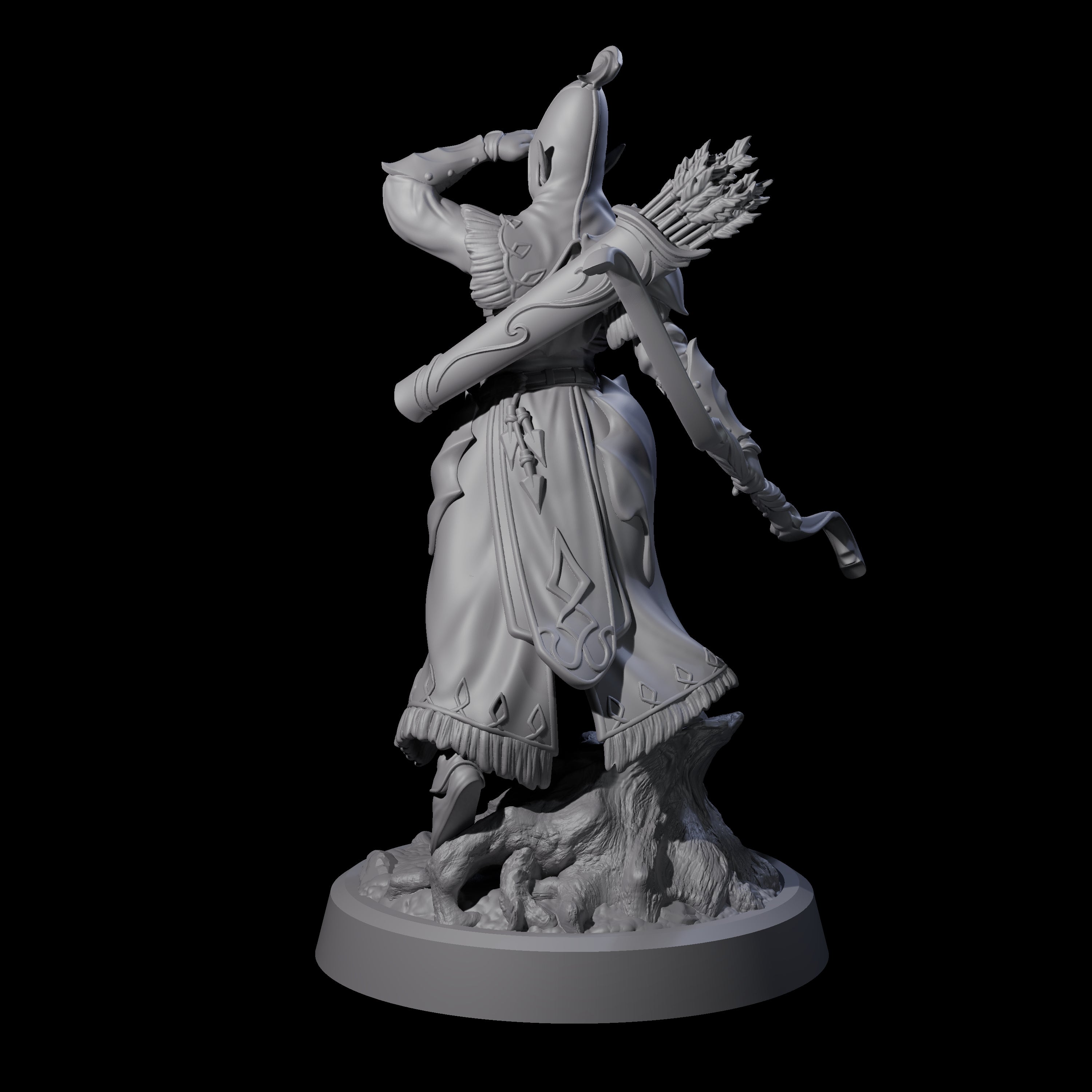Searching Elf Archer Miniature for Dungeons and Dragons, Pathfinder or other TTRPGs