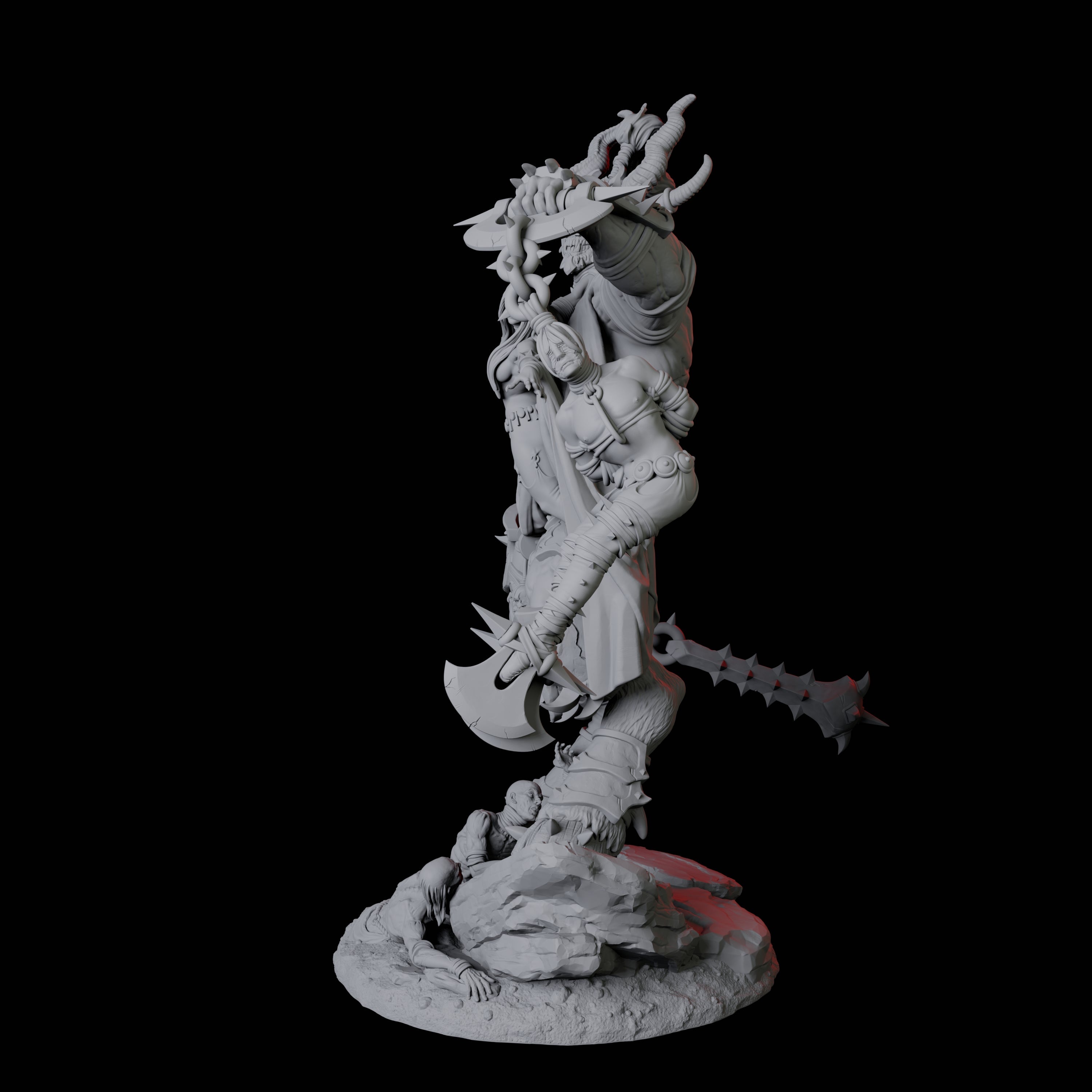 Seduced Bearded Devil Champion C Miniature for Dungeons and Dragons, Pathfinder or other TTRPGs