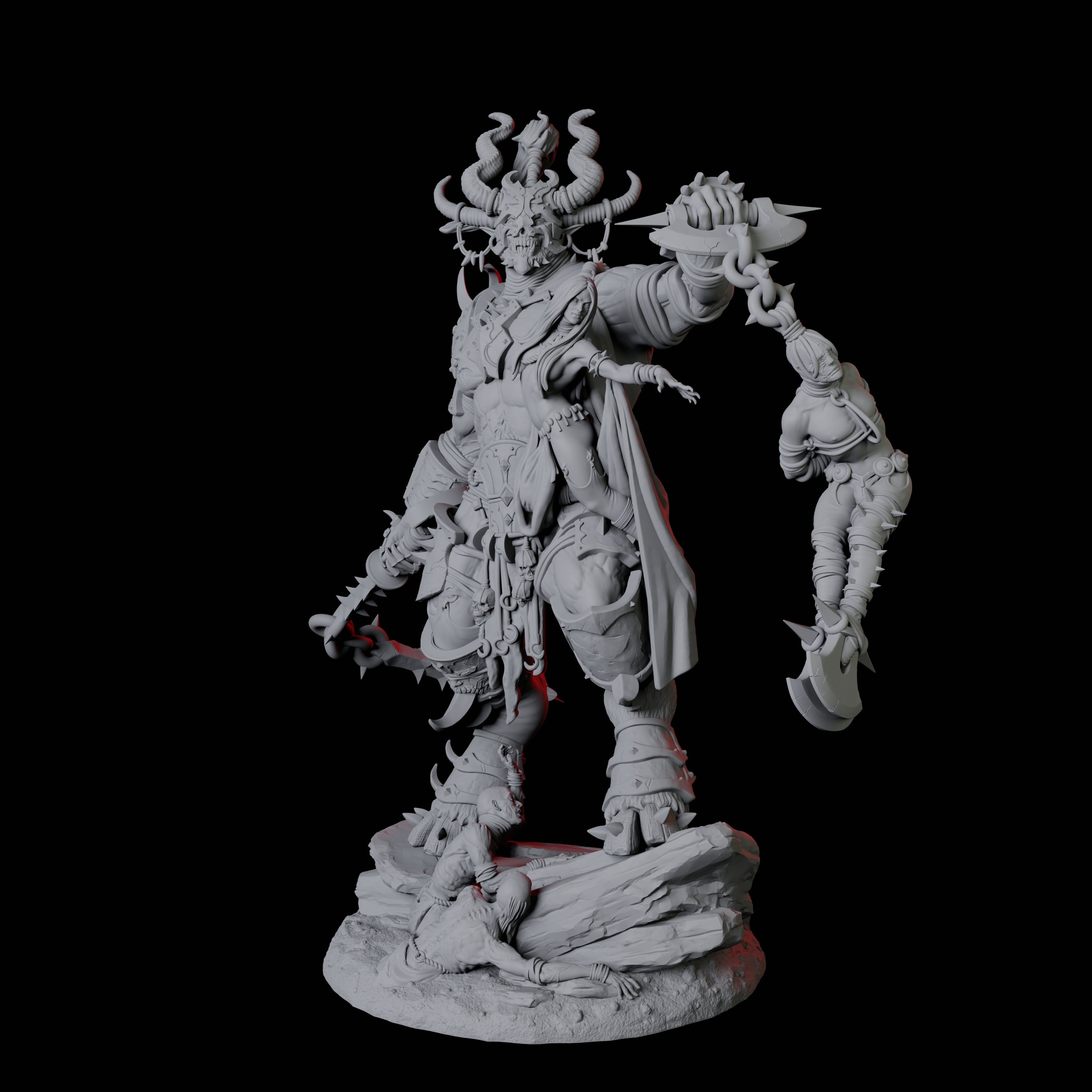 Seduced Bearded Devil Champion C Miniature for Dungeons and Dragons, Pathfinder or other TTRPGs