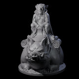 Self Important Goblin Pig Rider Miniature for Dungeons and Dragons, Pathfinder or other TTRPGs