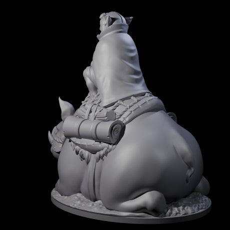 Self Important Goblin Pig Rider Miniature for Dungeons and Dragons, Pathfinder or other TTRPGs