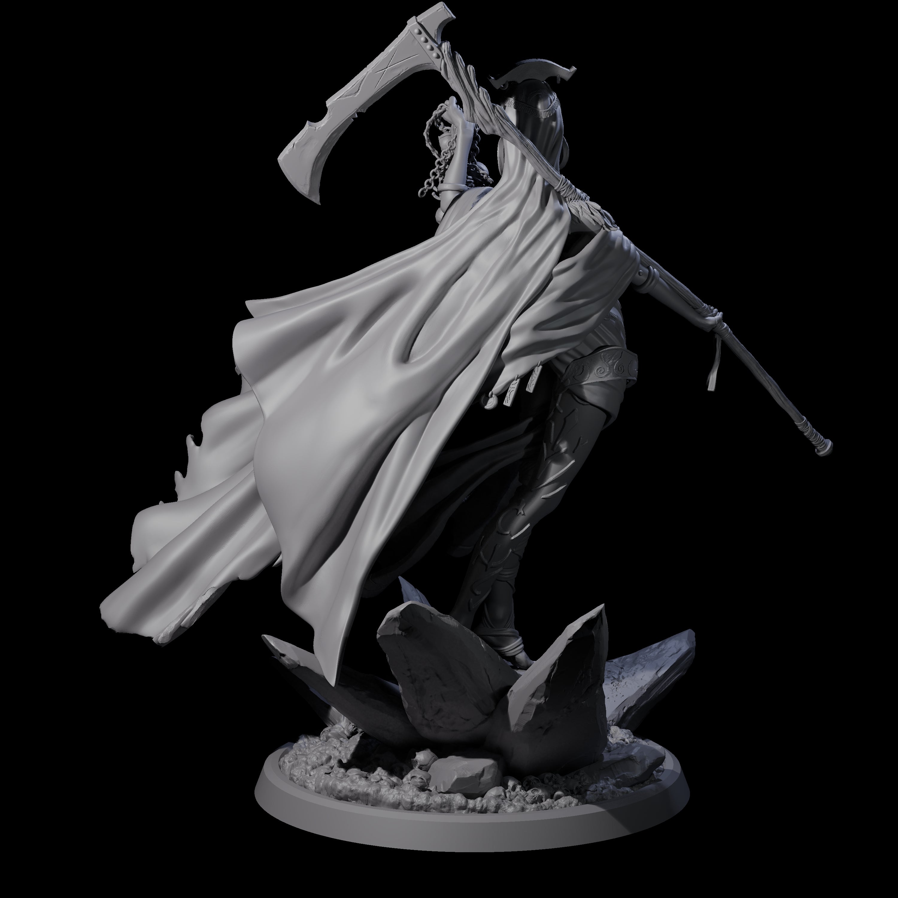 Serene Priestess Of Death B Miniature for Dungeons and Dragons, Pathfinder or other TTRPGs