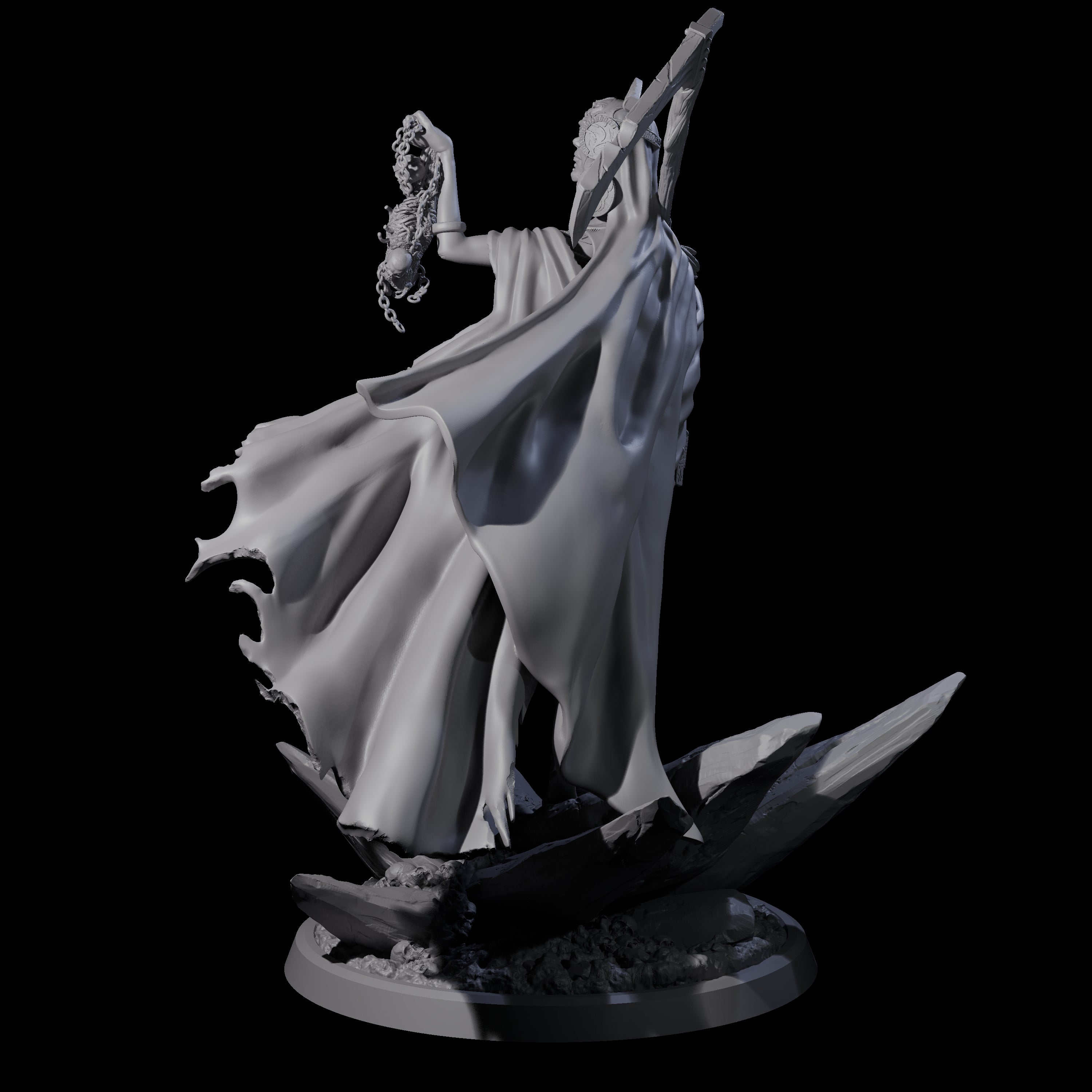 Serene Priestess Of Death B Miniature for Dungeons and Dragons, Pathfinder or other TTRPGs