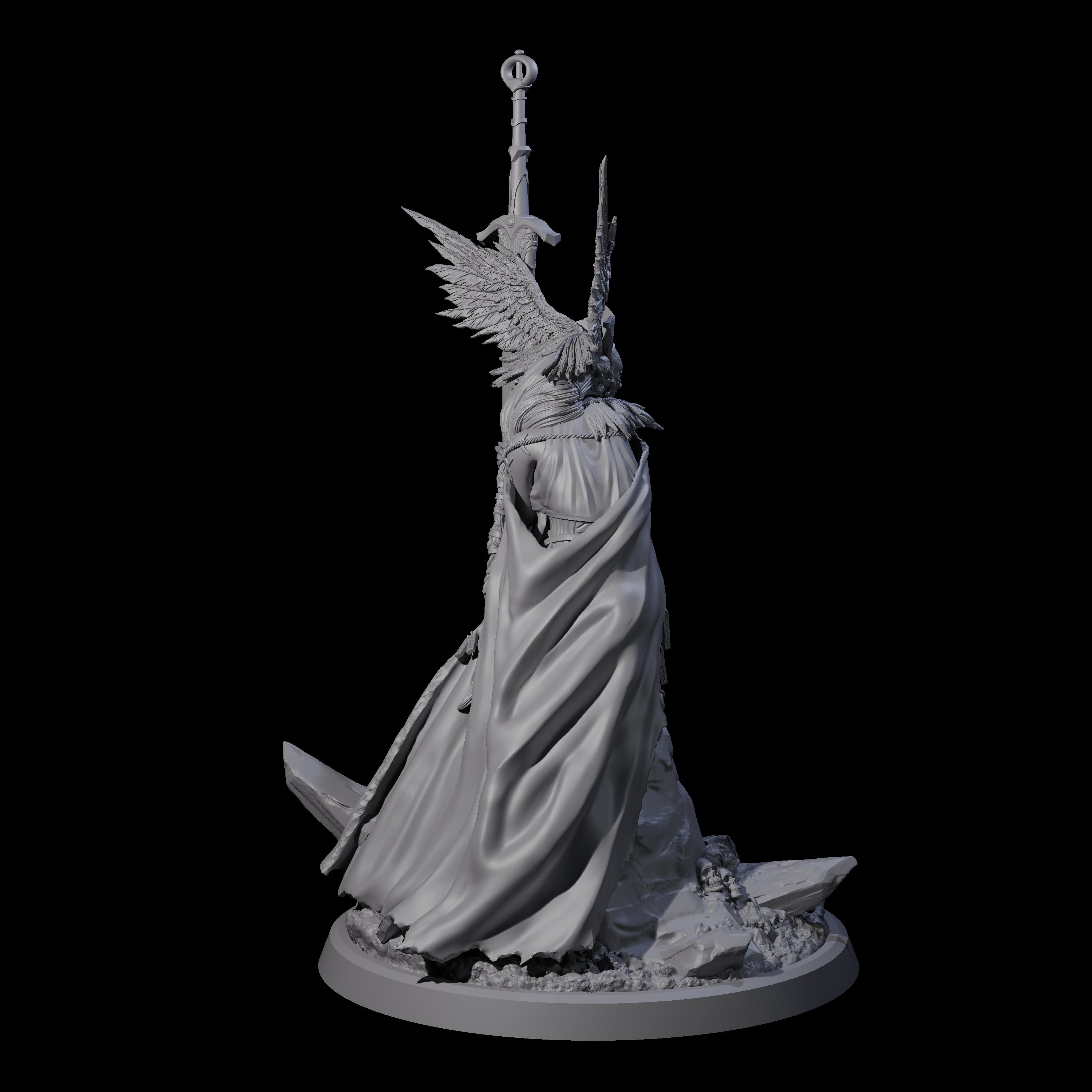 Serene Priestess Of Death C Miniature for Dungeons and Dragons, Pathfinder or other TTRPGs