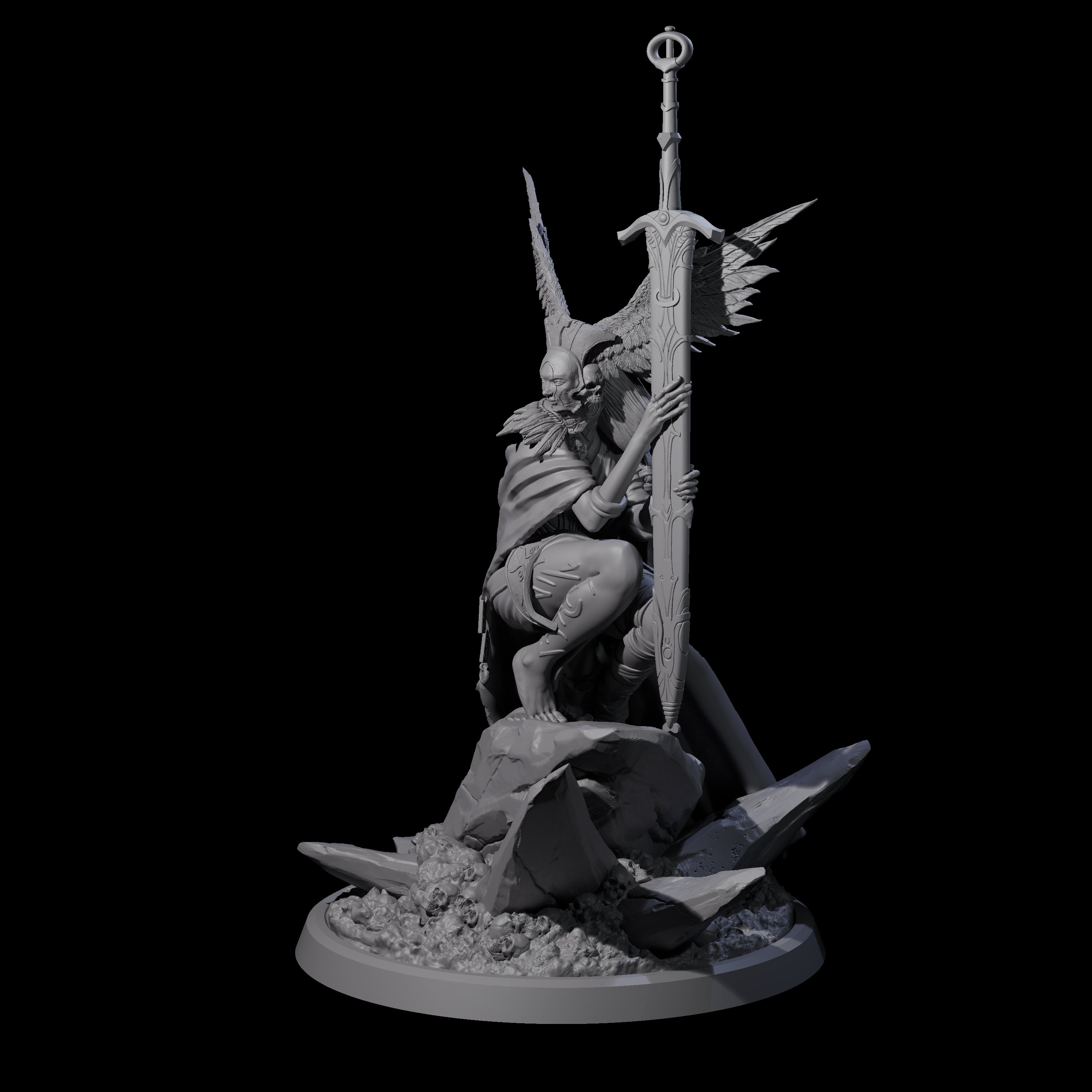 Serene Priestess Of Death C Miniature for Dungeons and Dragons, Pathfinder or other TTRPGs