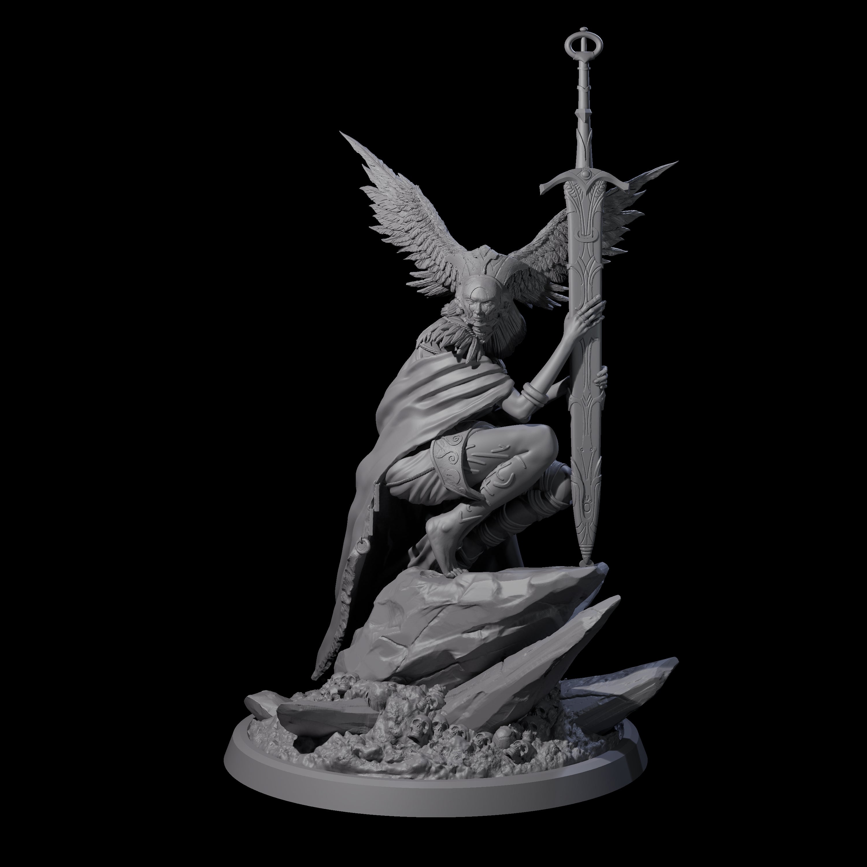 Serene Priestess Of Death C Miniature for Dungeons and Dragons, Pathfinder or other TTRPGs