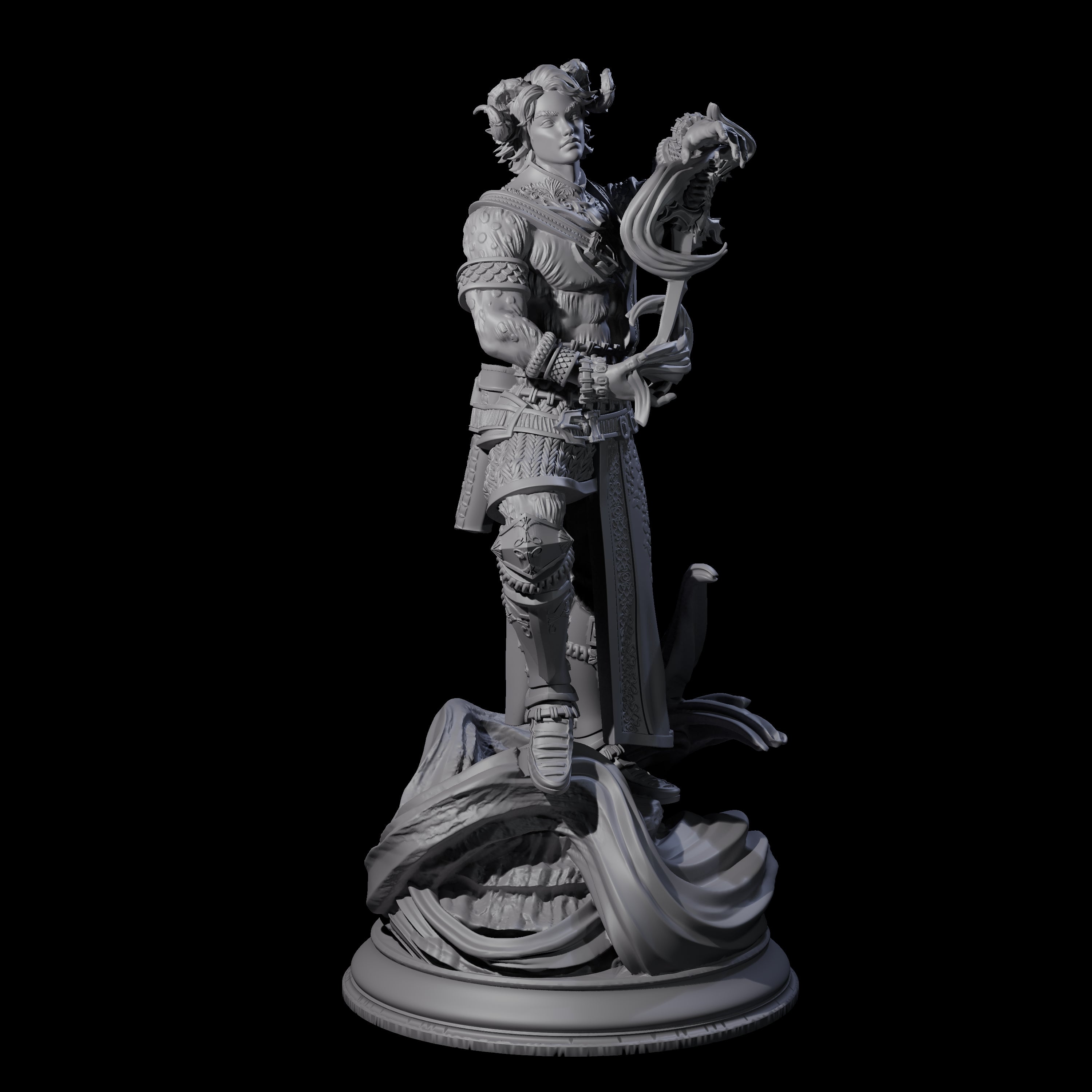 Serene Trickster Satyr Rogue Miniature for Dungeons and Dragons, Pathfinder or other TTRPGs