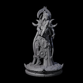 Serne Dark Elf Moon Priestess A Miniature for Dungeons and Dragons, Pathfinder or other TTRPGs