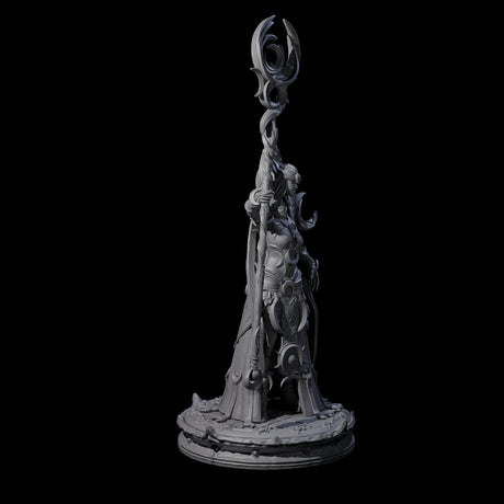 Serne Dark Elf Moon Priestess B Miniature for Dungeons and Dragons, Pathfinder or other TTRPGs