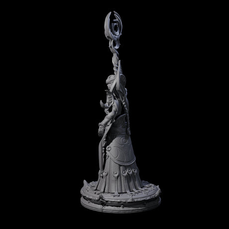 Serne Dark Elf Moon Priestess B Miniature for Dungeons and Dragons, Pathfinder or other TTRPGs