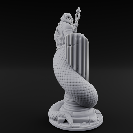 Serpentine Medusa Sorceress Miniature for Dungeons and Dragons, Pathfinder or other TTRPGs