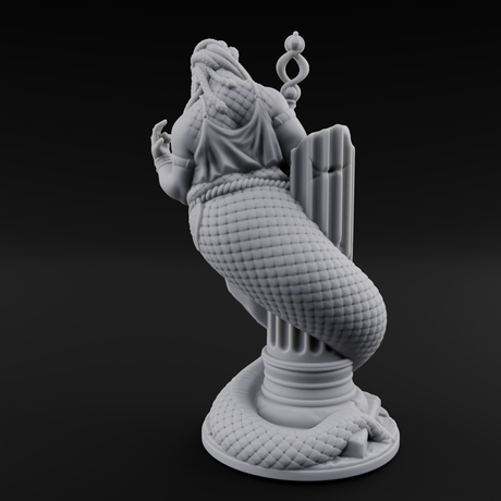 Serpentine Medusa Sorceress Miniature for Dungeons and Dragons, Pathfinder or other TTRPGs