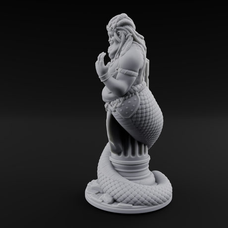 Serpentine Medusa Sorceress Miniature for Dungeons and Dragons, Pathfinder or other TTRPGs