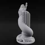 Serpentine Medusa Sorceress Miniature for Dungeons and Dragons, Pathfinder or other TTRPGs