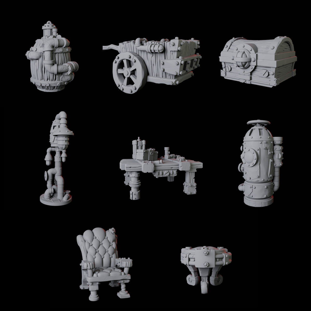 Set of Laboratory Furniture Miniature for Dungeons and Dragons, Pathfinder or other TTRPGs