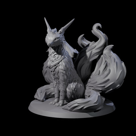 Seven Tailed Kitsune Miniature for Dungeons and Dragons, Pathfinder or other TTRPGs