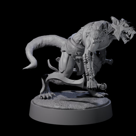 Sewer Assassin Ratfolk Miniature for Dungeons and Dragons, Pathfinder or other TTRPGs