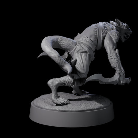 Sewer Assassin Ratfolk Miniature for Dungeons and Dragons, Pathfinder or other TTRPGs