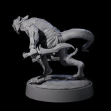 Sewer Assassin Ratfolk Miniature for Dungeons and Dragons, Pathfinder or other TTRPGs
