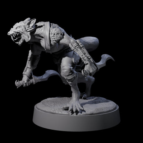 Sewer Assassin Ratfolk Miniature for Dungeons and Dragons, Pathfinder or other TTRPGs