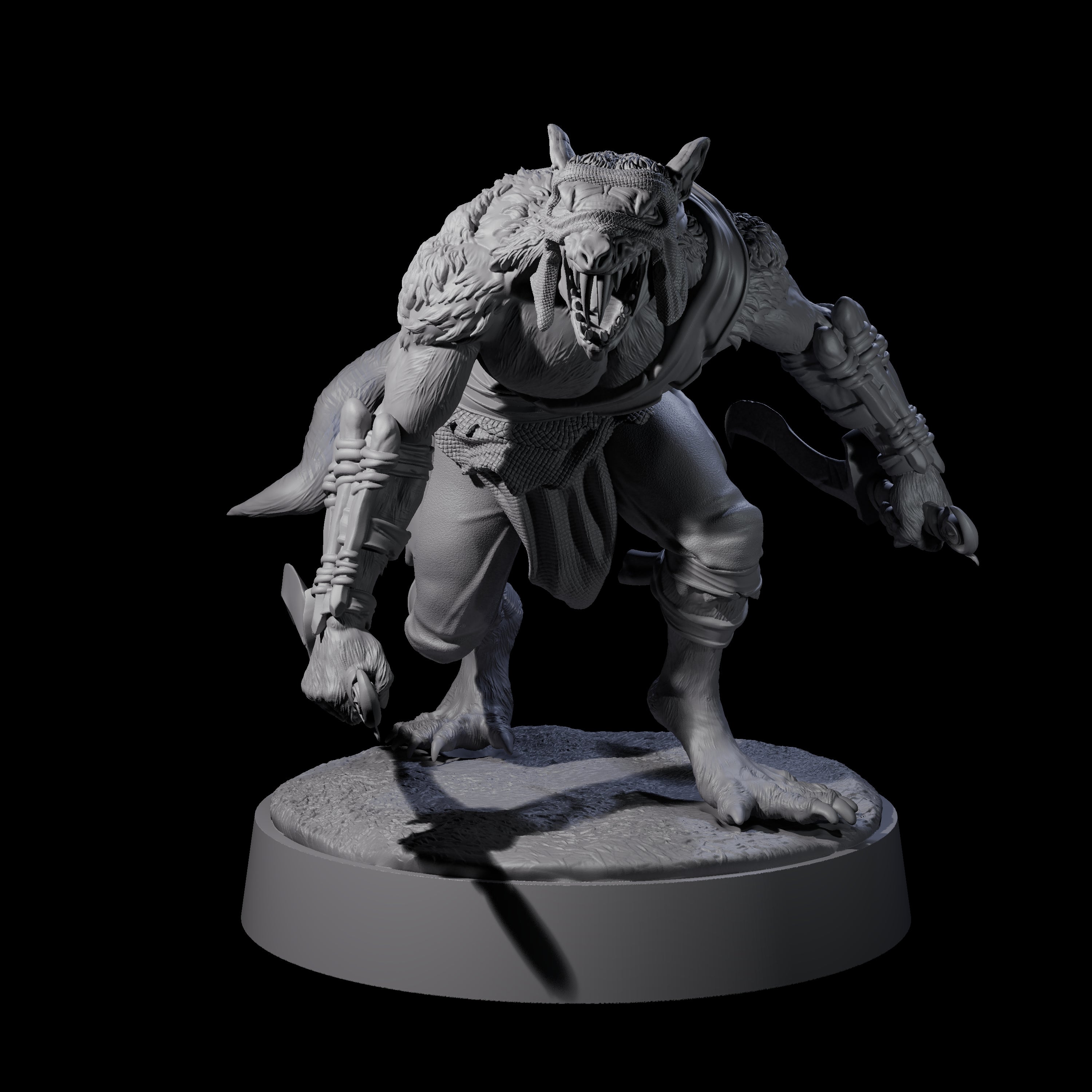 Sewer Assassin Ratfolk Miniature for Dungeons and Dragons, Pathfinder or other TTRPGs