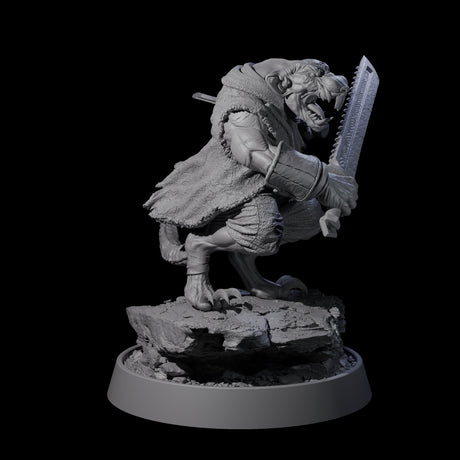 Sewer Dwelling Ratfolk B Miniature for Dungeons and Dragons, Pathfinder or other TTRPGs