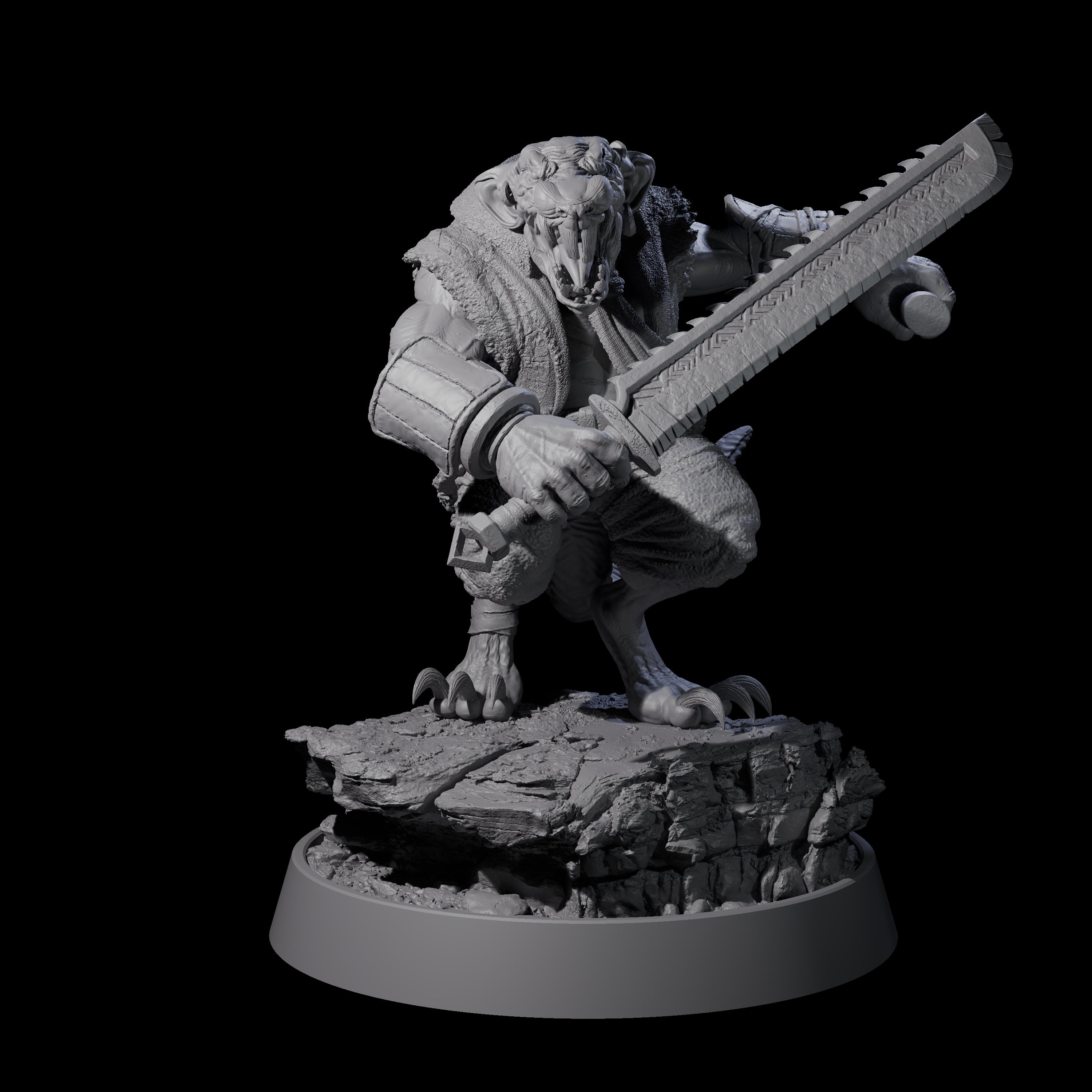Sewer Dwelling Ratfolk B Miniature for Dungeons and Dragons, Pathfinder or other TTRPGs