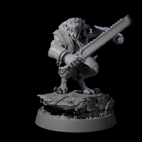 Sewer Dwelling Ratfolk B Miniature for Dungeons and Dragons, Pathfinder or other TTRPGs