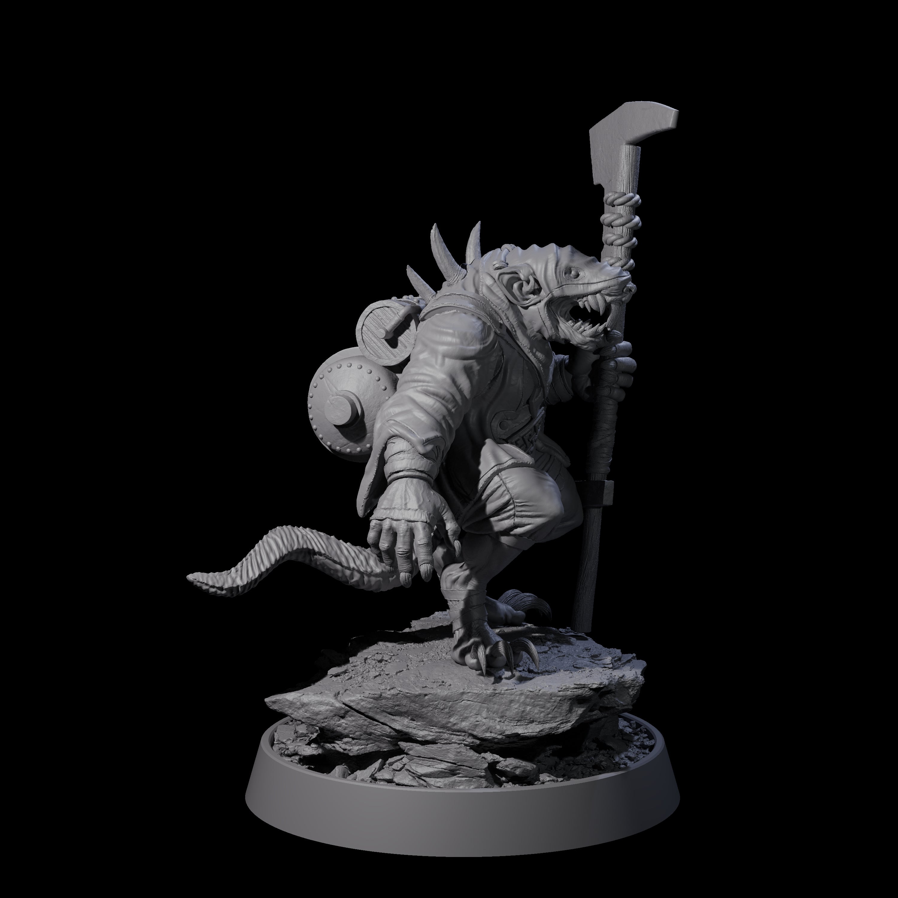 Sewer Dwelling Ratfolk C Miniature for Dungeons and Dragons, Pathfinder or other TTRPGs