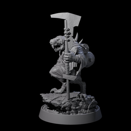 Sewer Dwelling Ratfolk C Miniature for Dungeons and Dragons, Pathfinder or other TTRPGs