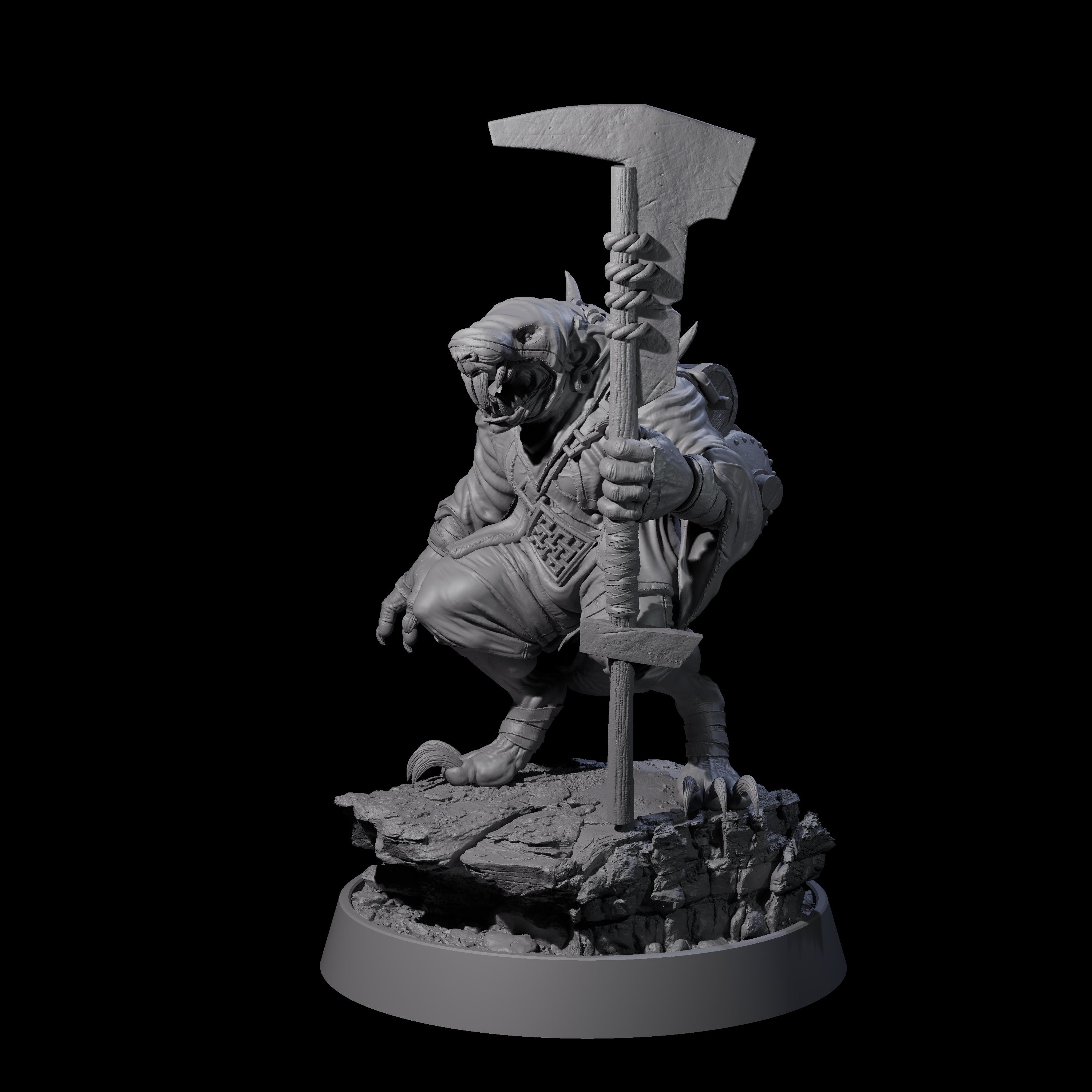 Sewer Dwelling Ratfolk C Miniature for Dungeons and Dragons, Pathfinder or other TTRPGs