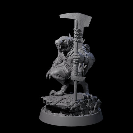 Sewer Dwelling Ratfolk C Miniature for Dungeons and Dragons, Pathfinder or other TTRPGs