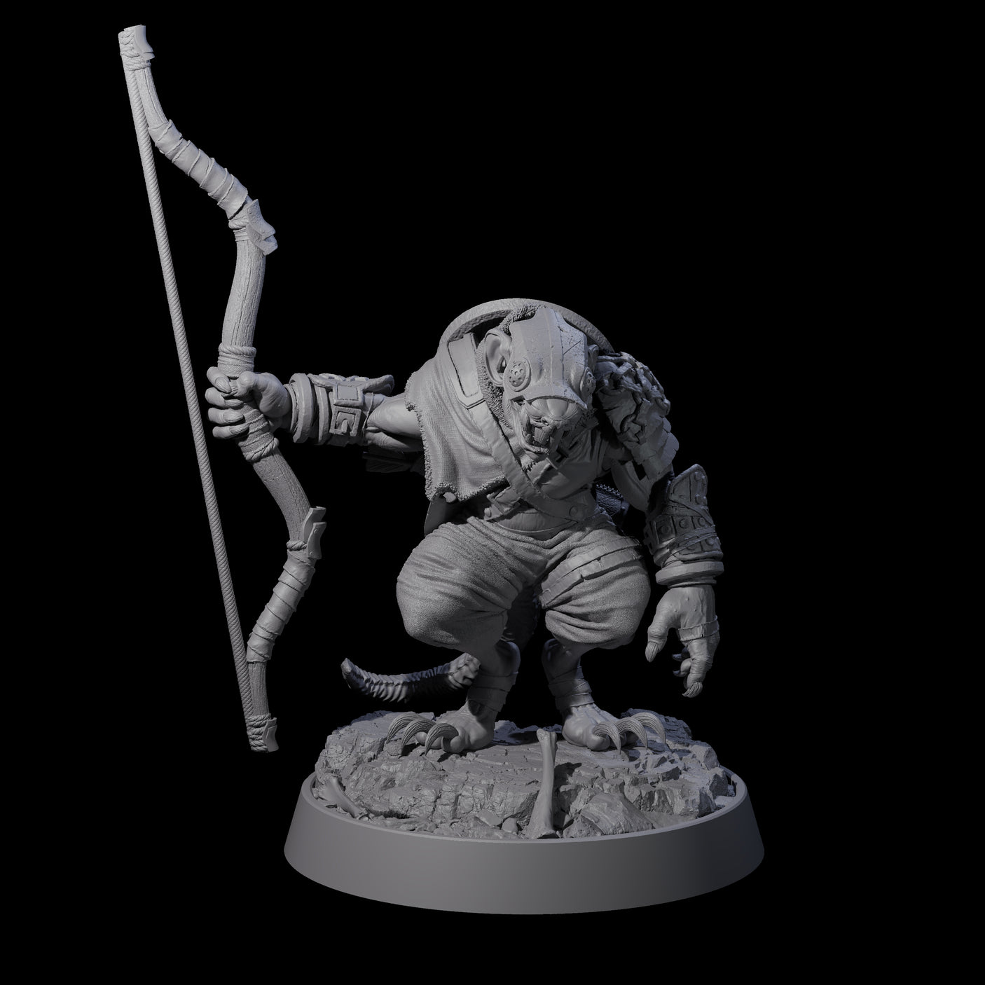 Sewer Dwelling Ratfolk D Miniature for Dungeons and Dragons, Pathfinder or other TTRPGs