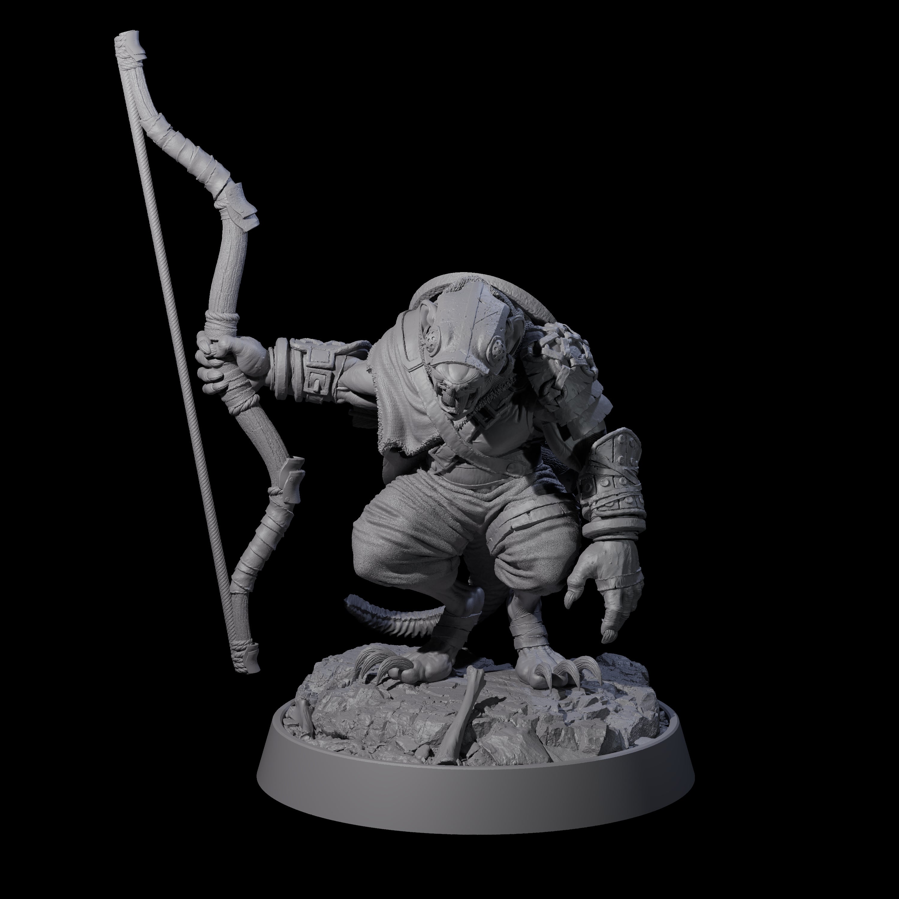 Sewer Dwelling Ratfolk D Miniature for Dungeons and Dragons, Pathfinder or other TTRPGs