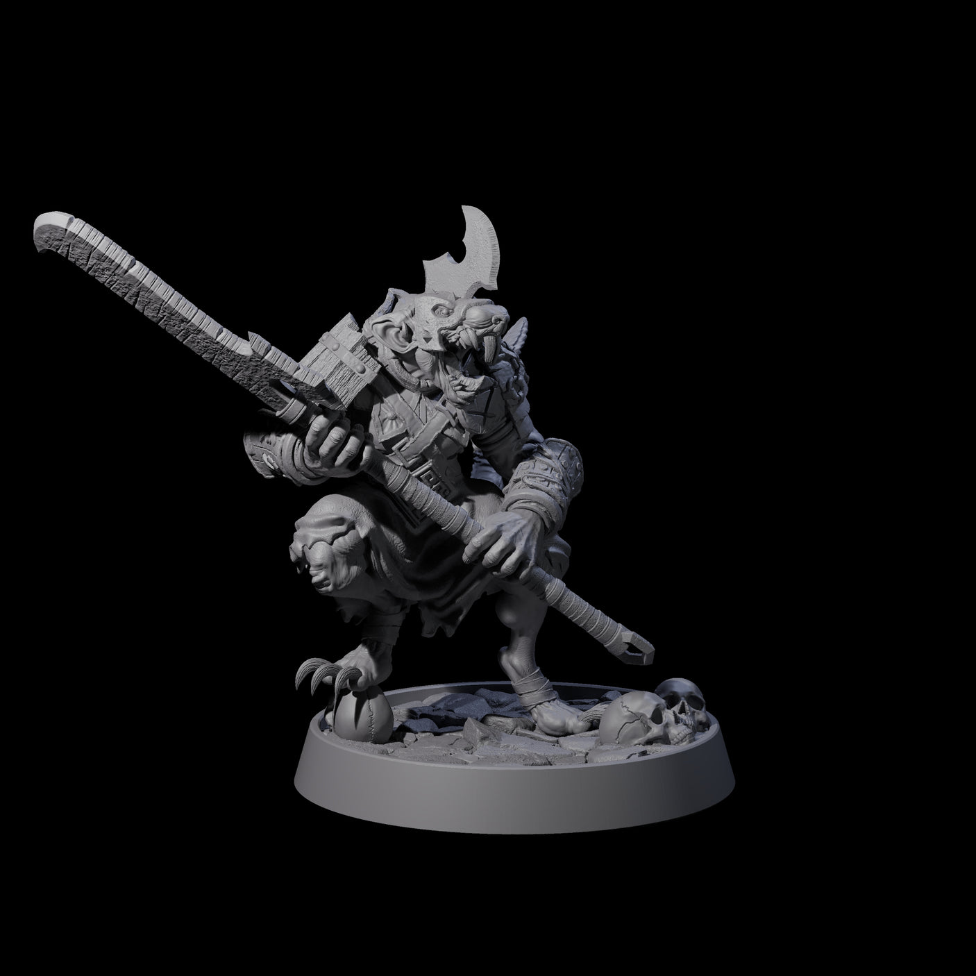 Sewer Dwelling Ratfolk G Miniature for Dungeons and Dragons, Pathfinder or other TTRPGs