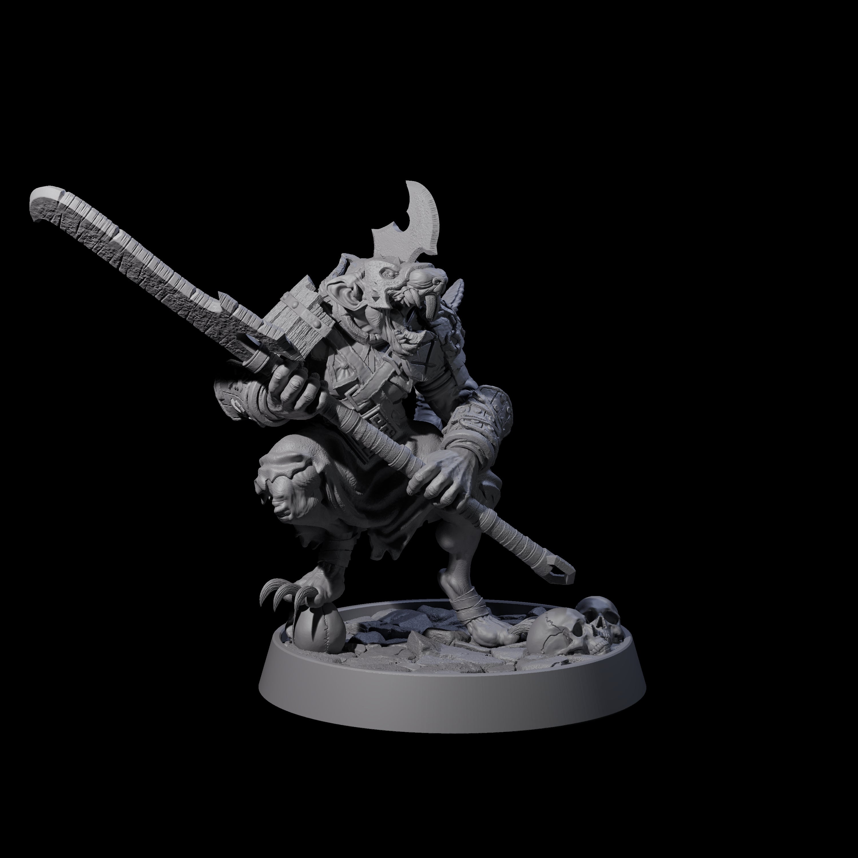 Sewer Dwelling Ratfolk G Miniature for Dungeons and Dragons, Pathfinder or other TTRPGs
