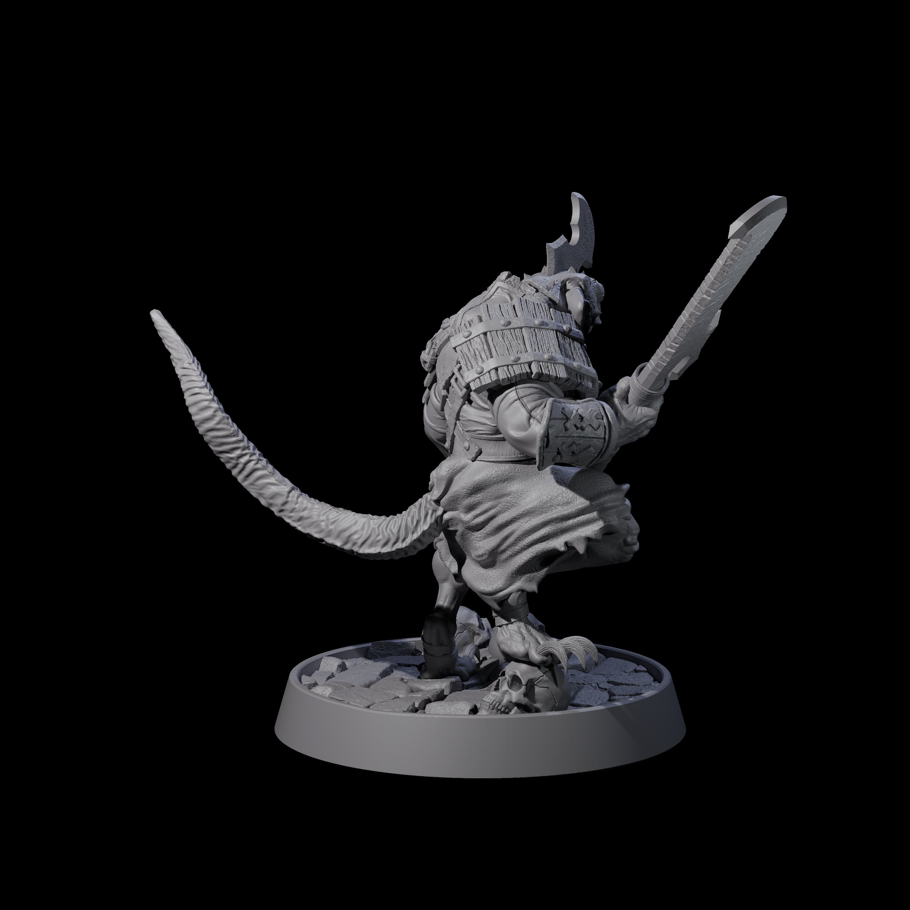 Sewer Dwelling Ratfolk G Miniature for Dungeons and Dragons, Pathfinder or other TTRPGs
