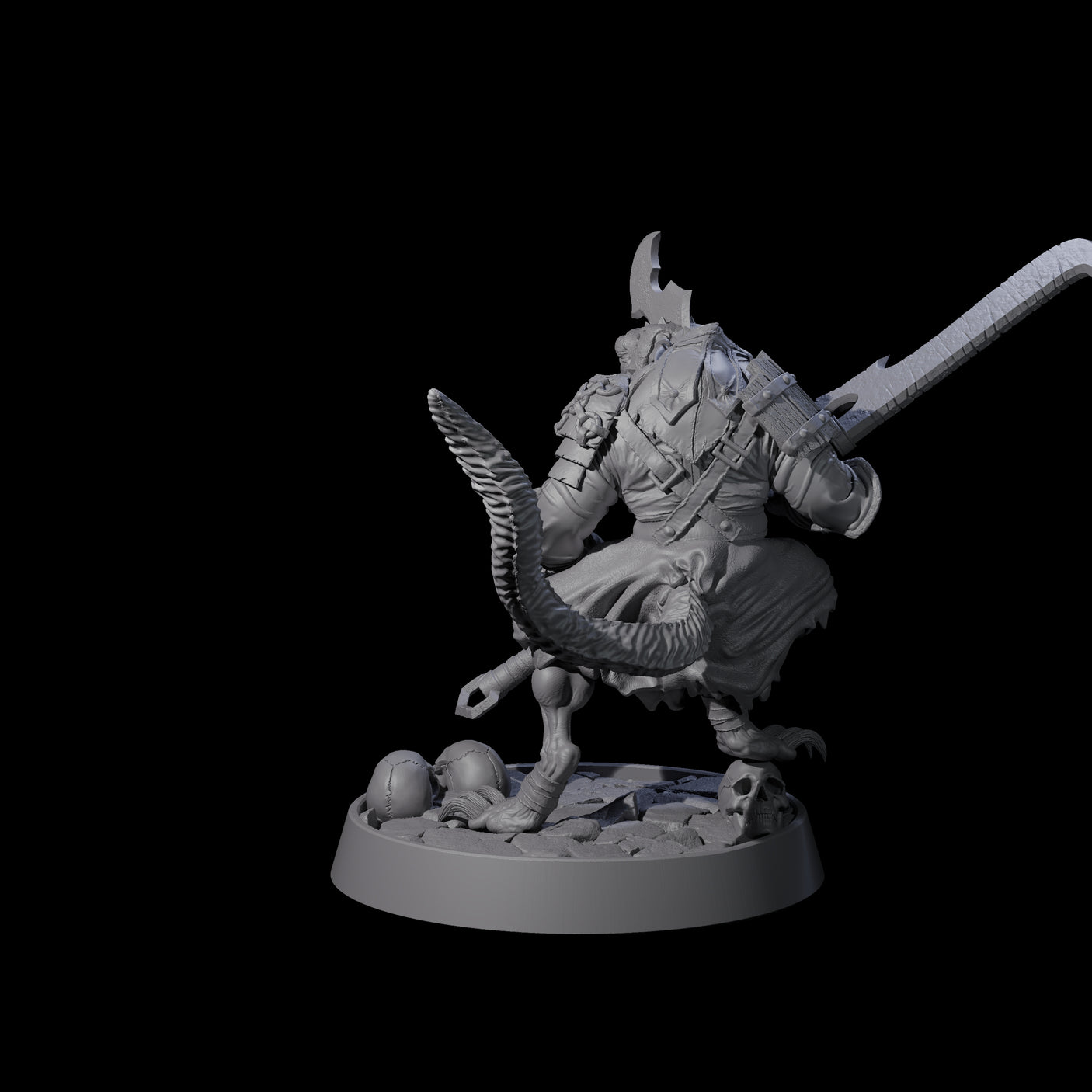 Sewer Dwelling Ratfolk G Miniature for Dungeons and Dragons, Pathfinder or other TTRPGs