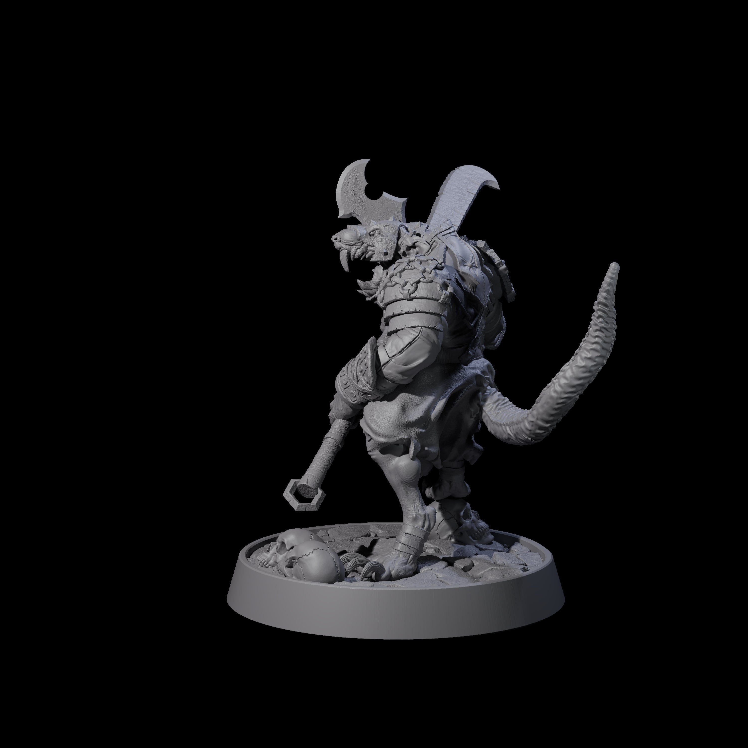 Sewer Dwelling Ratfolk G Miniature for Dungeons and Dragons, Pathfinder or other TTRPGs
